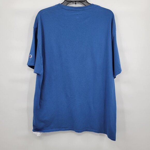 Champion Men Blue Short Sleeve Crew Neck Stripe Graphic Tee Shirt Top Size XL - Picture 6 of 11